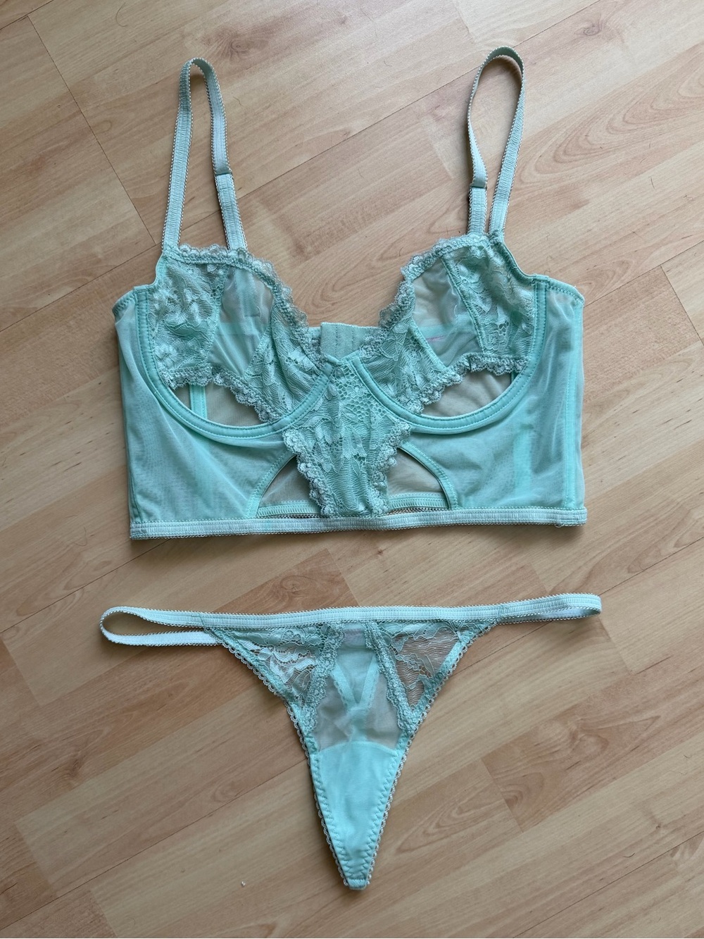Midnight Entanglements Lingerie Set Sage